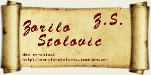 Zorilo Stolović vizit kartica